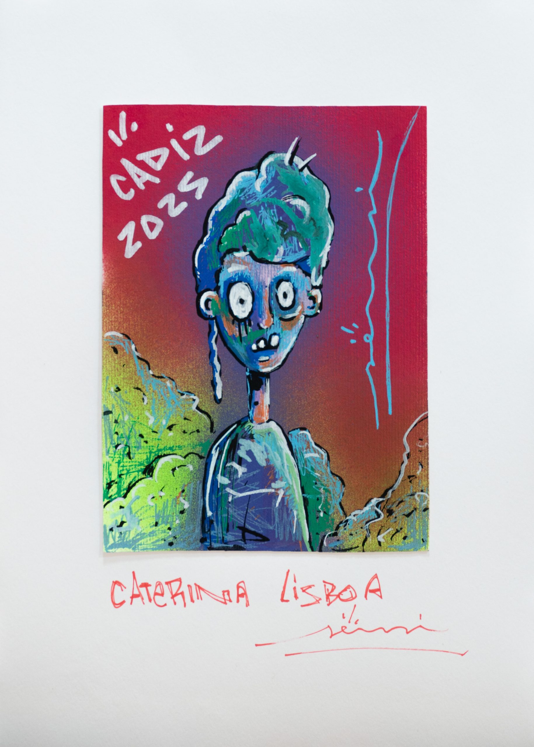 Retrato contemporáneo en el Parque Genovés de Cádiz, personaje como umbral en el proyecto pictórico SENSI