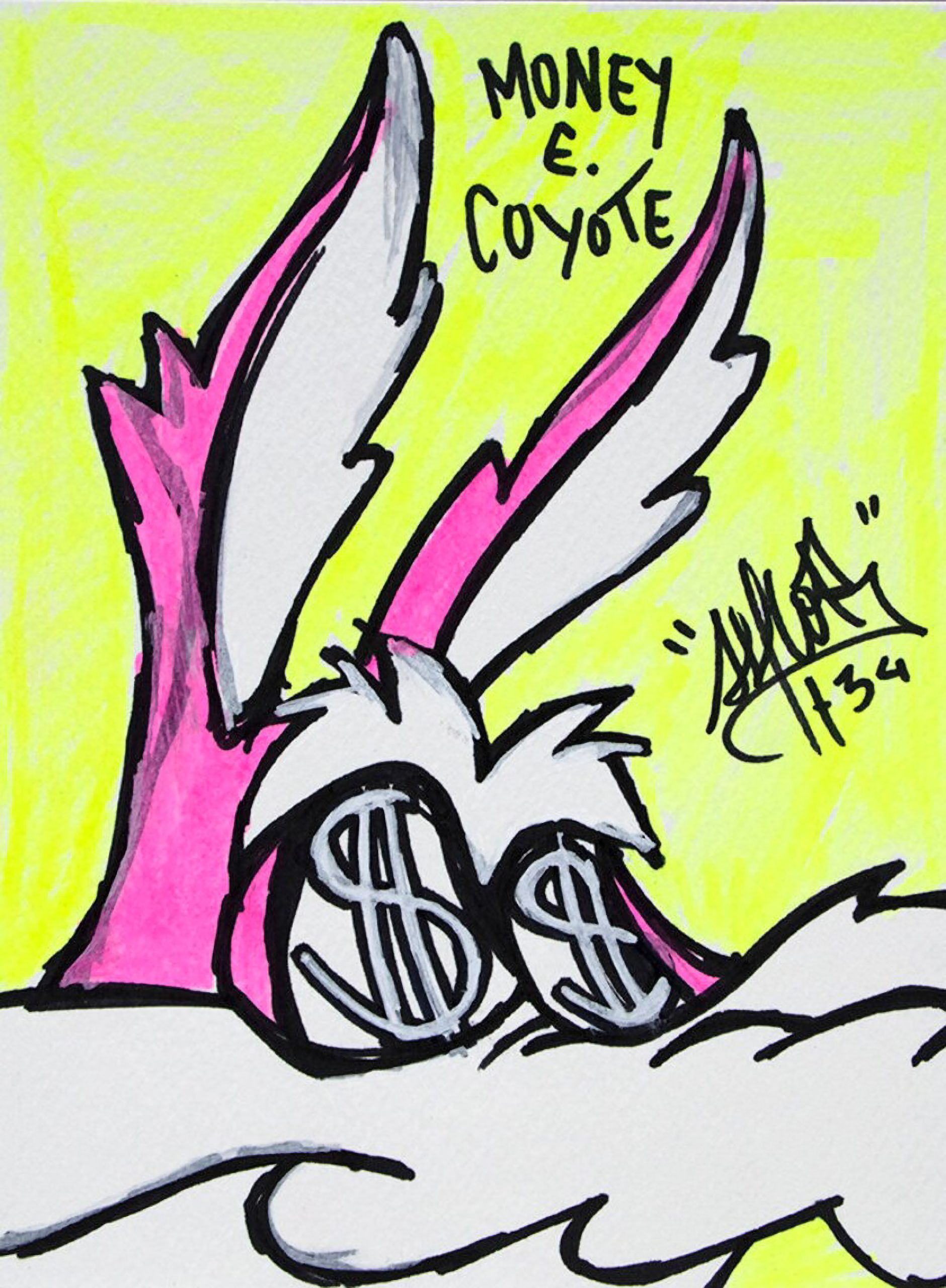 Coyote Money Eyes Ahcor pop art