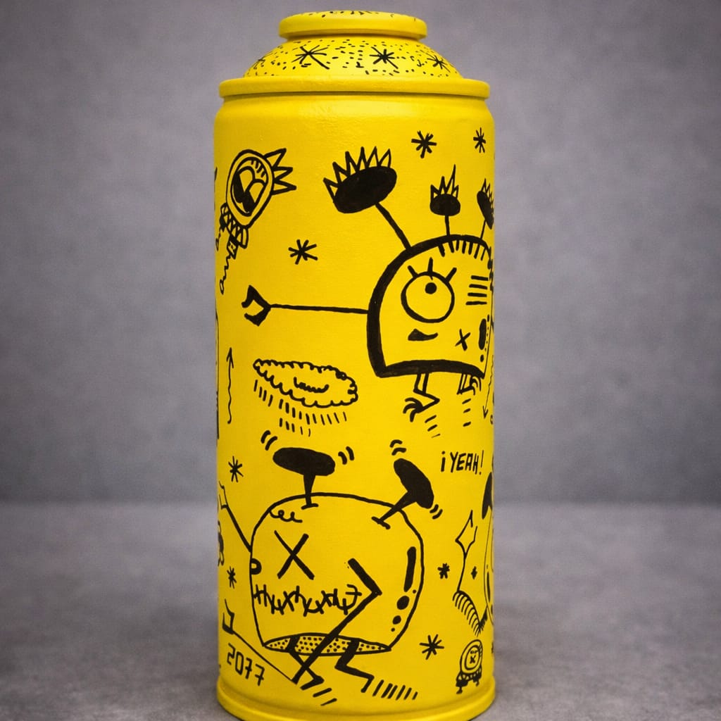 Custom spray amarillo astronaut clastia studio