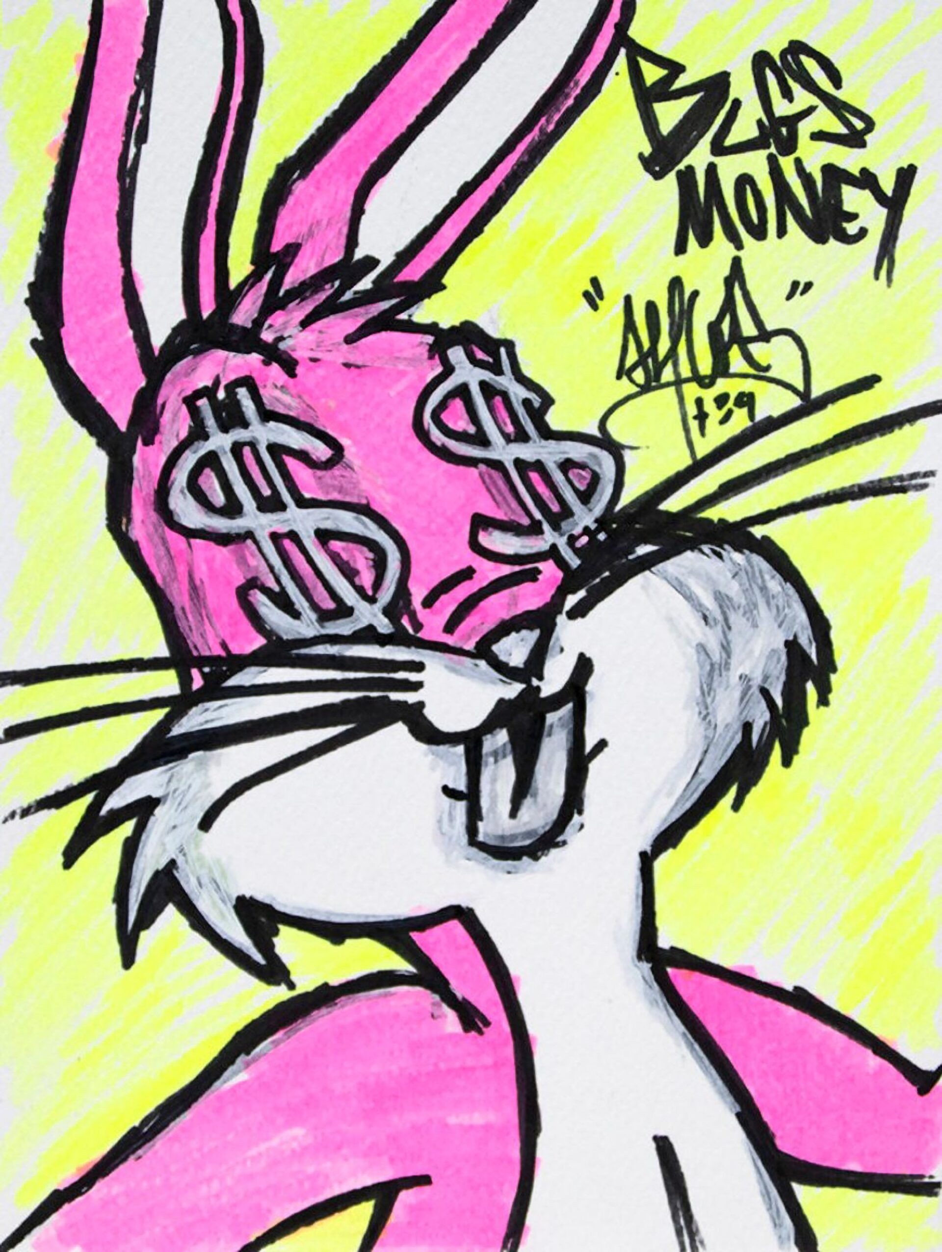 Bugs Money Eyes Ahcor pop art