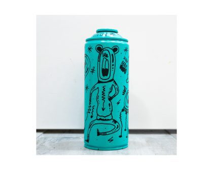 Astronaut custom spray urbano graffiti azul