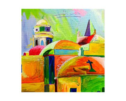 Pintura de la catedral vieja de Cádiz pintada por sensi