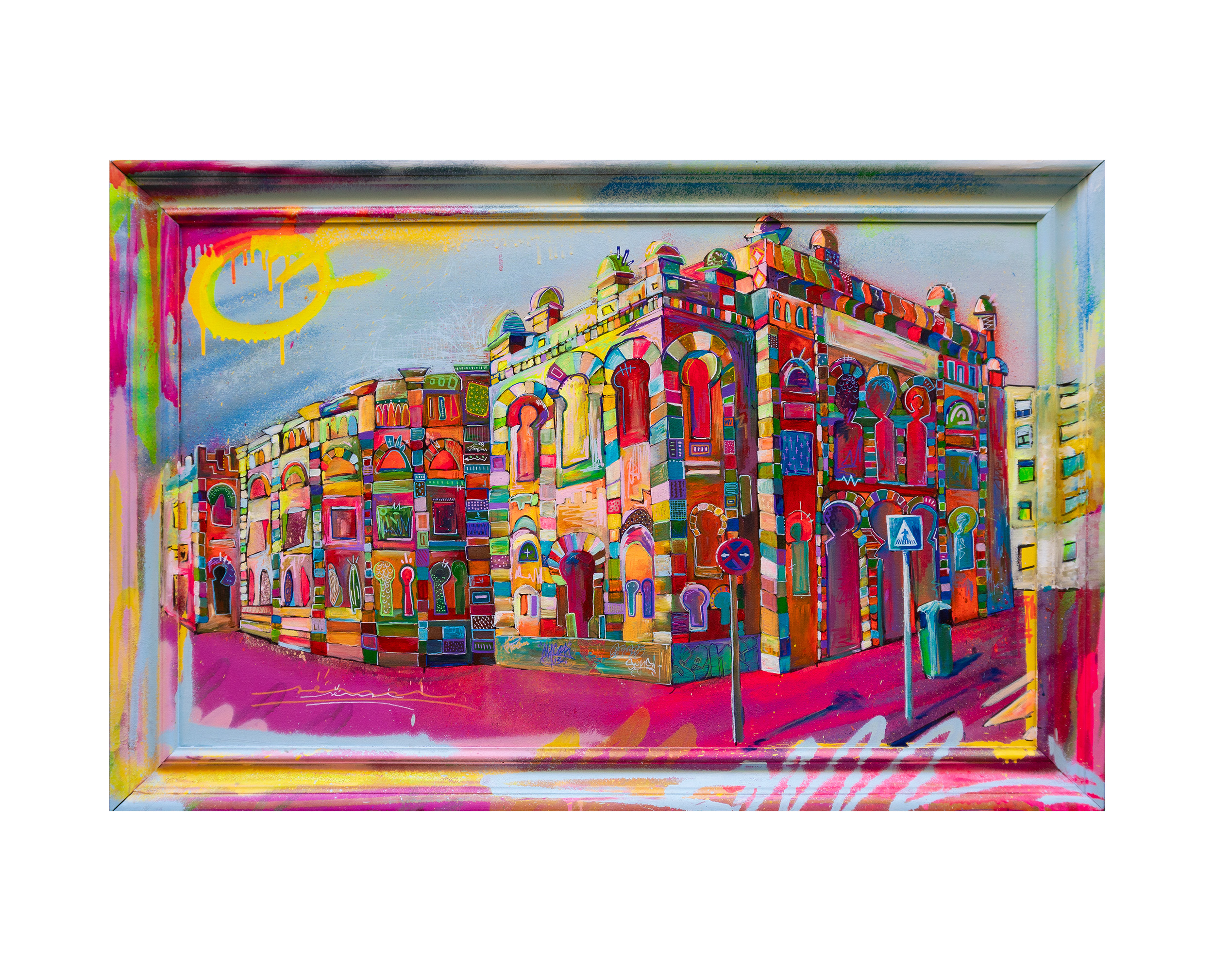 Gran teatro Falla de Cádiz. Pintura original de Sensi de Clastia Studio.