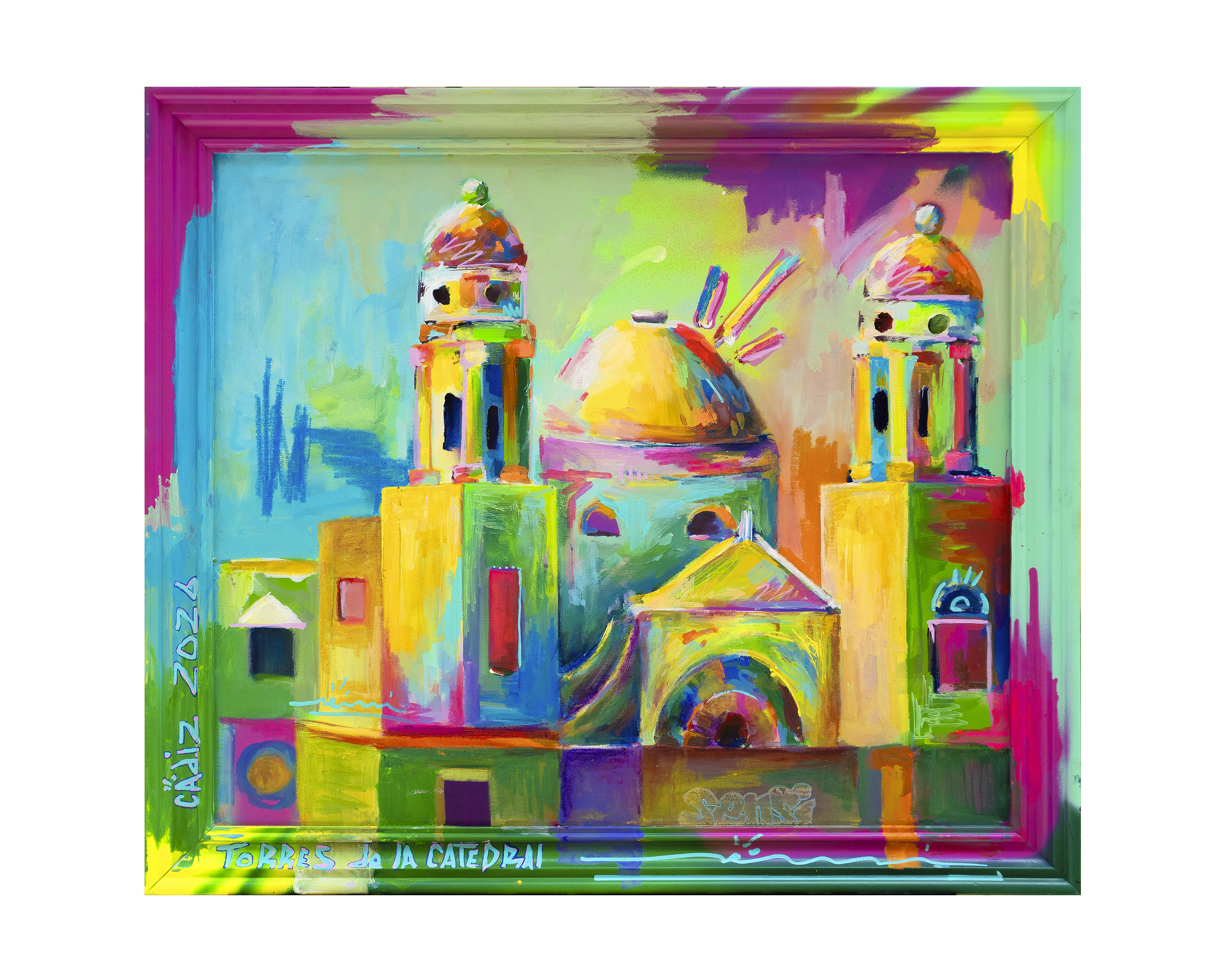 Pictocatedral, un cuadro original de sensi inspirado en la catedral de Cádiz y que combina clasicismo y lenguaje urbano